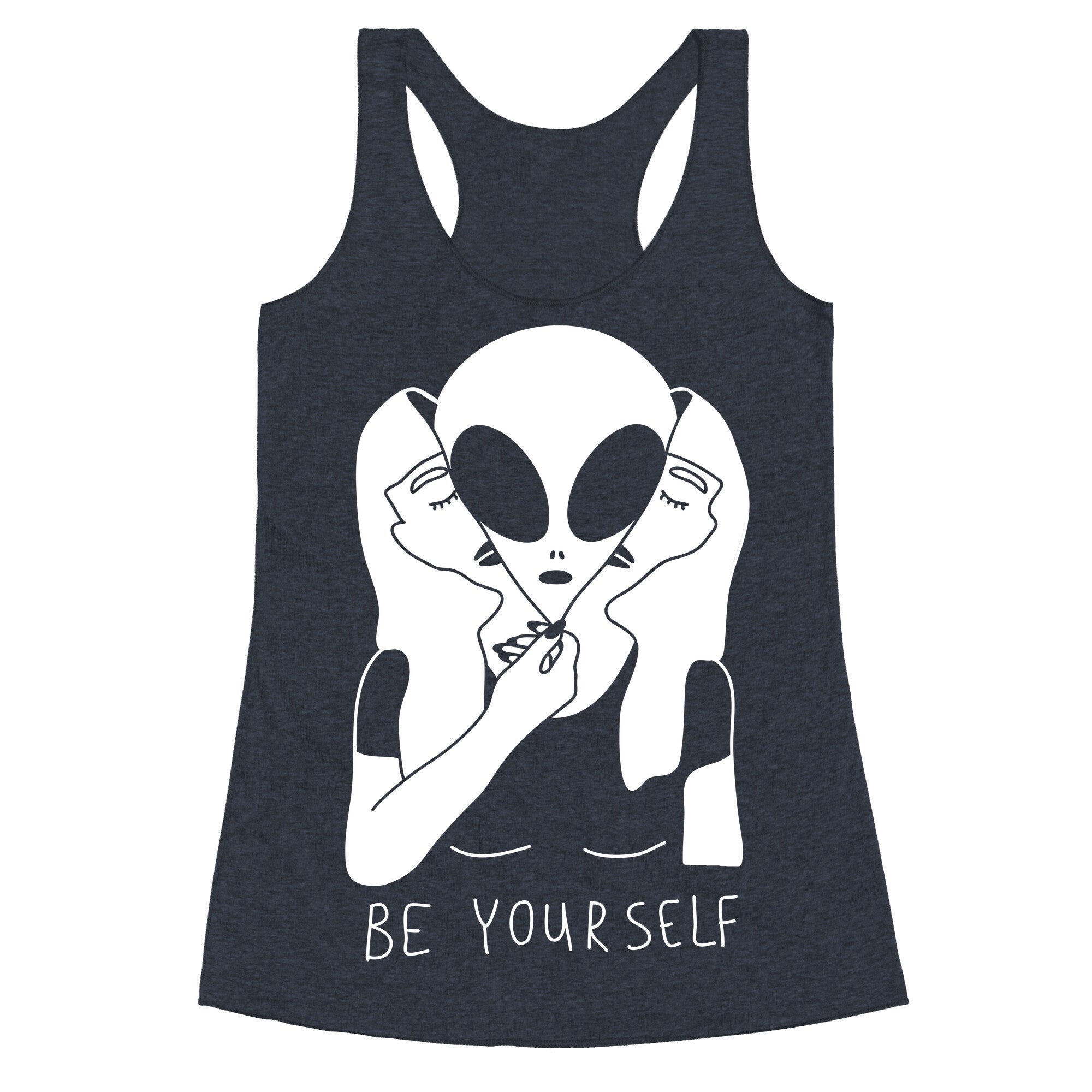 Be Yourself Alien Racerback Tank